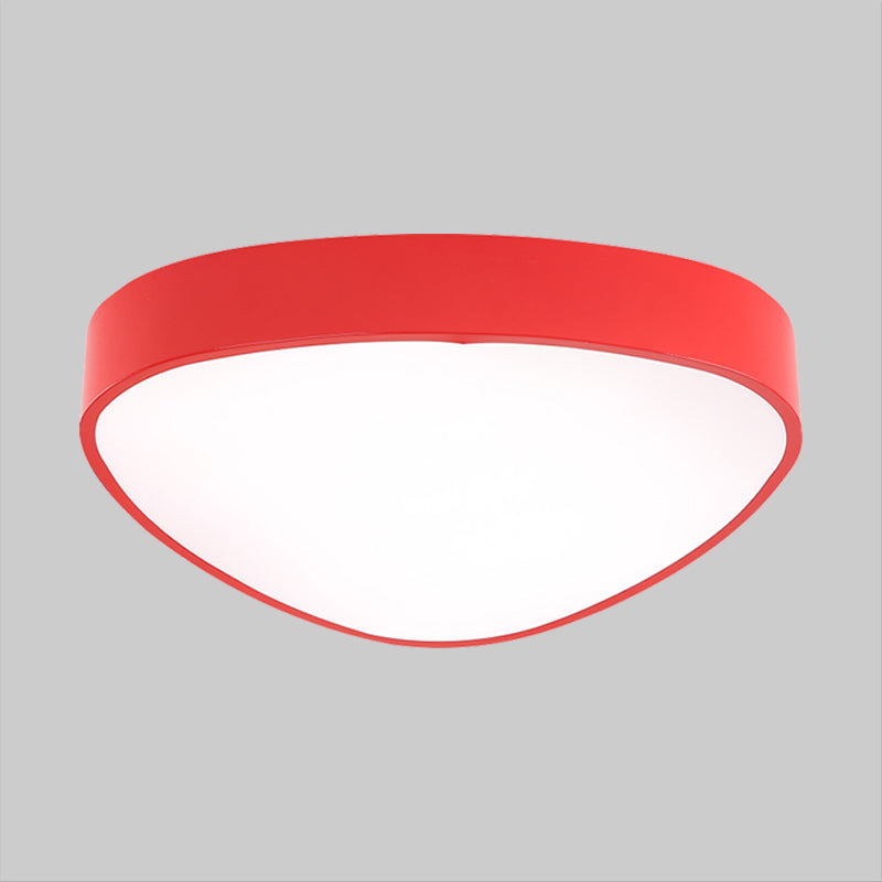 Modern Led Triangle Ceiling Lamp - Red/Blue/Green Acrylic Flush Mount For Hallway
