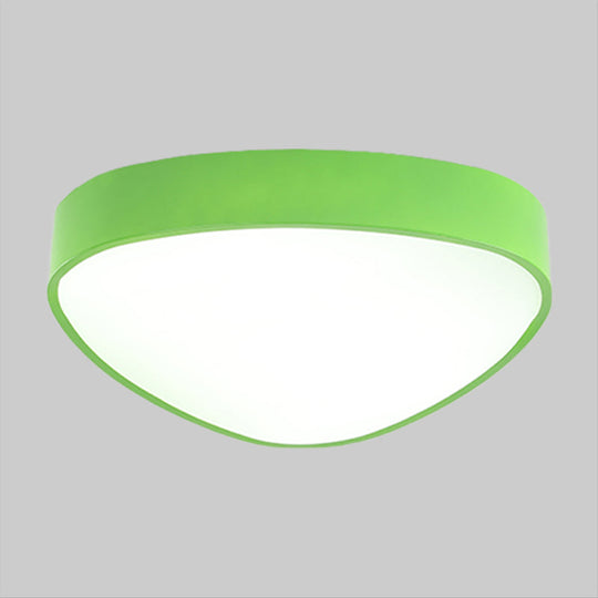 Modern Led Triangle Ceiling Lamp - Red/Blue/Green Acrylic Flush Mount For Hallway