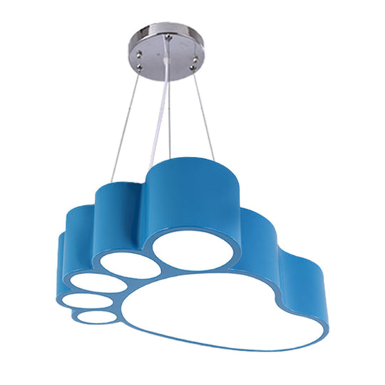 Foot-Shaped Led Chandelier Lighting Fixture Simplicity Acrylic For Nursery In Vibrant