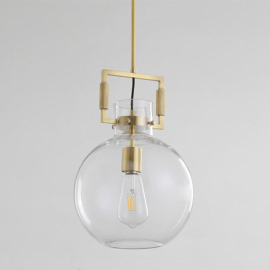 Modern Clear Glass Hanging Light - Sleek Suspension Lamp For Dining Room