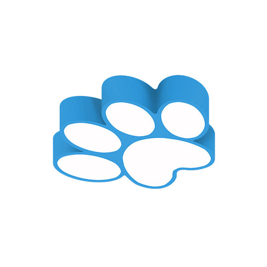 Hallway Home Paw Led Flushmount Ceiling Light - Acrylic Kids’ Lovely Design