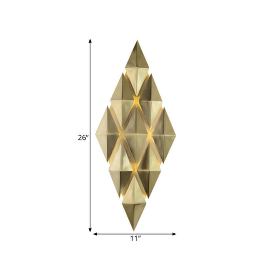7 & 11 Rhombus Metal Sconce Light - Colonial Style Wall Mounted Fixture
