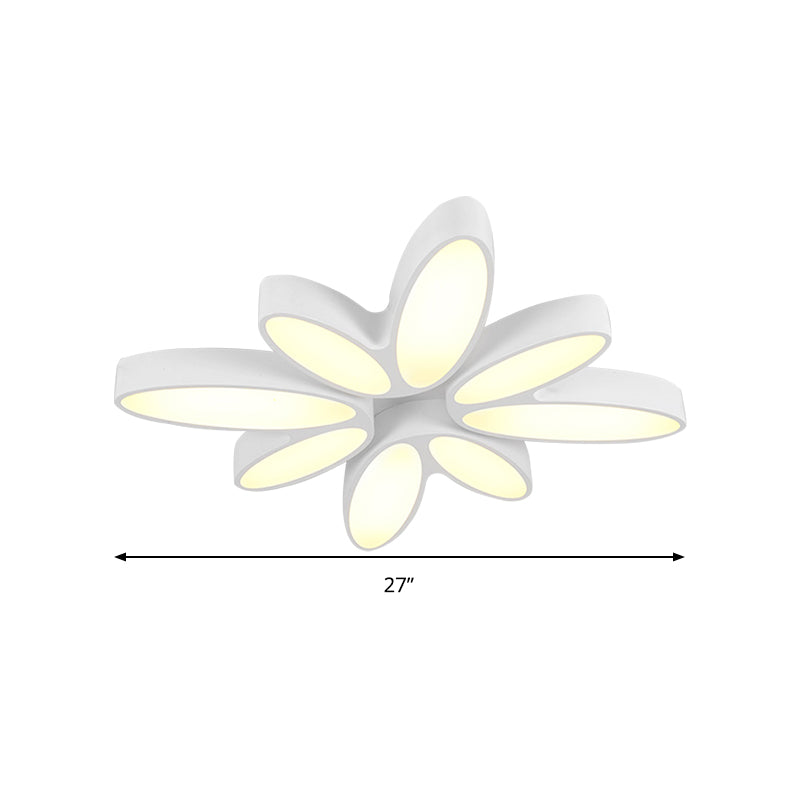 Creative Acrylic Ceiling Lamp For Child’s Bedroom - White 8 - Petal Blossom Design
