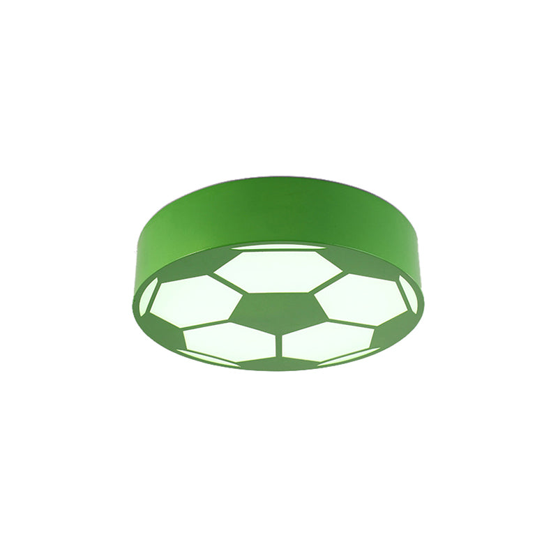 Kid’s Bedroom Acrylic Flat Football Ceiling Mount Light - Sports Theme Lamp