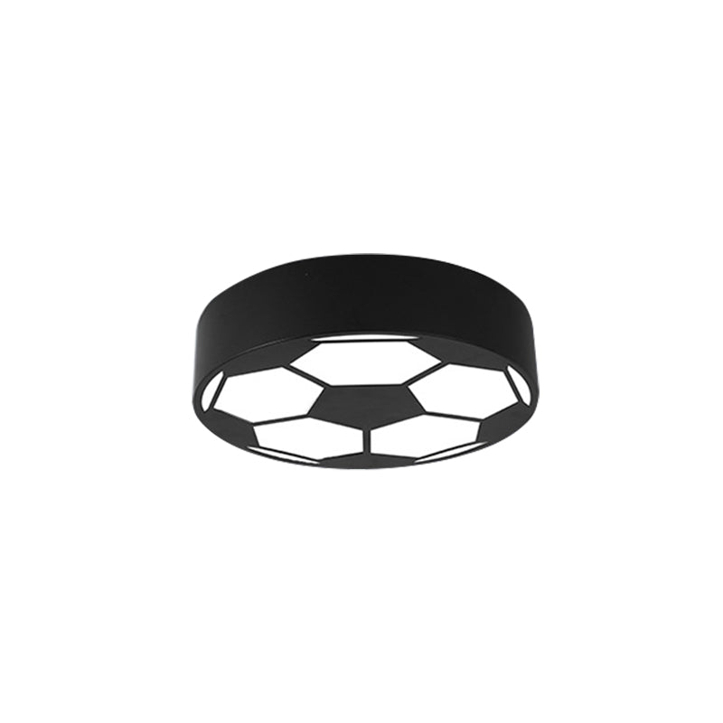 Kid’s Bedroom Acrylic Flat Football Ceiling Mount Light - Sports Theme Lamp