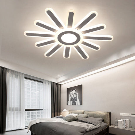 Contemporary Acrylic Led Ceiling Lamp In White For Study Room Hallway / 23.5 Warm