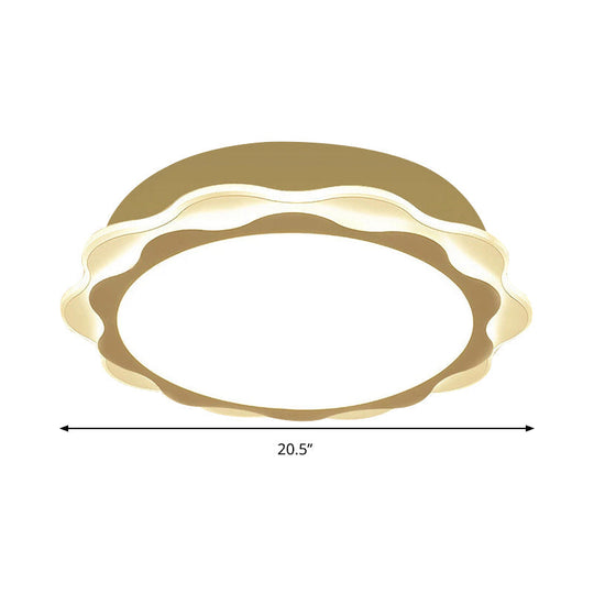 Petite Slim Petal Blossom Flush Led Ceiling Light: Acrylic White Lamp For Kindergarten