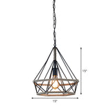Rustic Single-Bulb Pendant Lamp With Natural Rope - Black/Brown