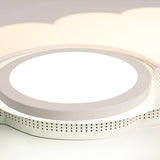 Modern White Flush Mount Led Ceiling Lamp For Baby Room – Cloud Acrylic Metal Light Fixture