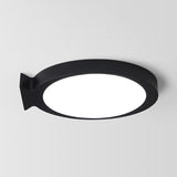 Creative Led Fish Flushmount Ceiling Lamp For Kindergarten Bathrooms - Acrylic Oval Design Black /