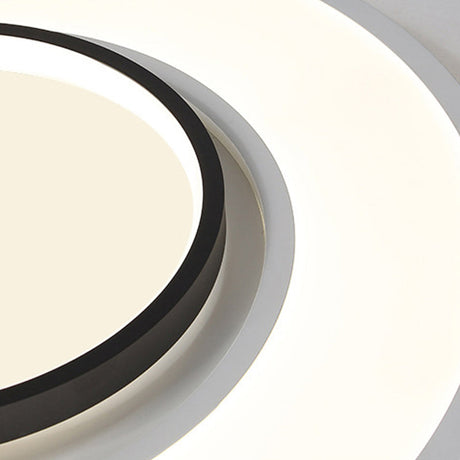 Modern Snowman Led Ceiling Light In Black - Energy - Saving Acrylic Fixture For Kids Bedroom