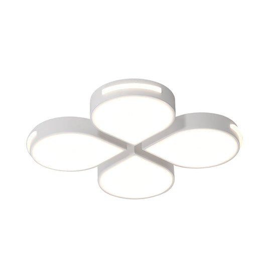 Modern Contemporary Flower Flush Mount Ceiling Light In White For Kid’s Bedroom