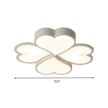 Modern Heart Shape Acrylic Flush Mount Ceiling Light - Stylish Living Room Fixture