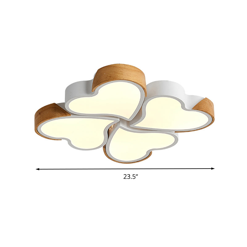 Led Heart Shape Ceiling Lights In White For Kids’ Bedrooms Acrylic Material