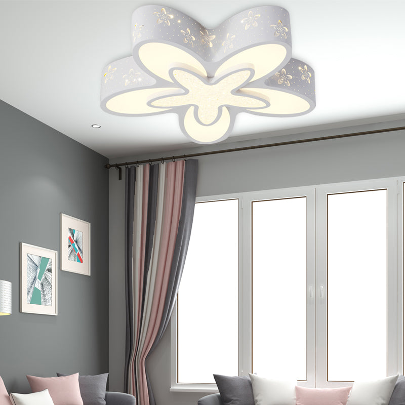 Starfish Shaped Kindergarten Ceiling Light - Acrylic Flush Mount Cartoon Fixture