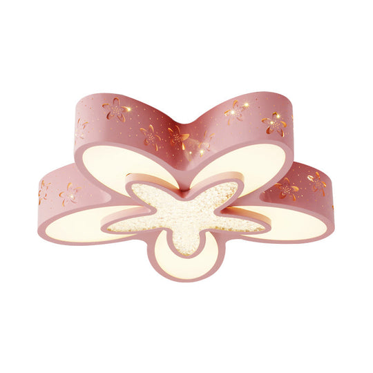 Starfish Shaped Kindergarten Ceiling Light - Acrylic Flush Mount Cartoon Fixture