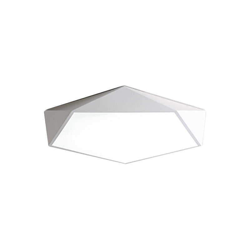 Sleek Acrylic Pentagon Led Flush Mount Ceiling Light With Nordic Design For Bathrooms