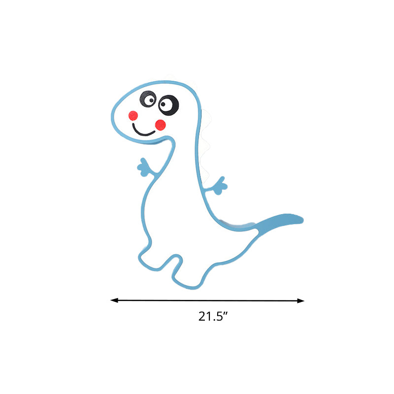 Boys Girls Led Ceiling Light: Dancing Dragon Acrylic Cartoon Flush Fixture