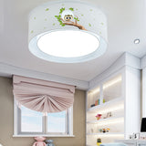 Cartoon Flush Mount Ceiling Light: Acrylic Fixture For Kindergarten Green / White