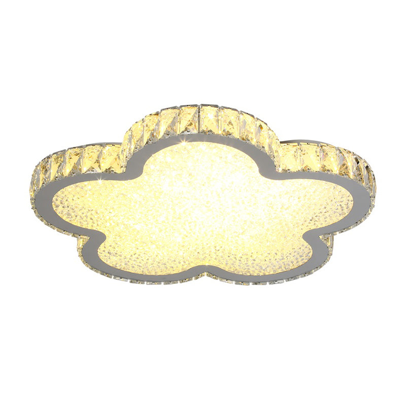 Modern Crystal-Encrusted Led Ceiling Lamp With Dimming & Remote - Available In 3 Sizes Warm/White