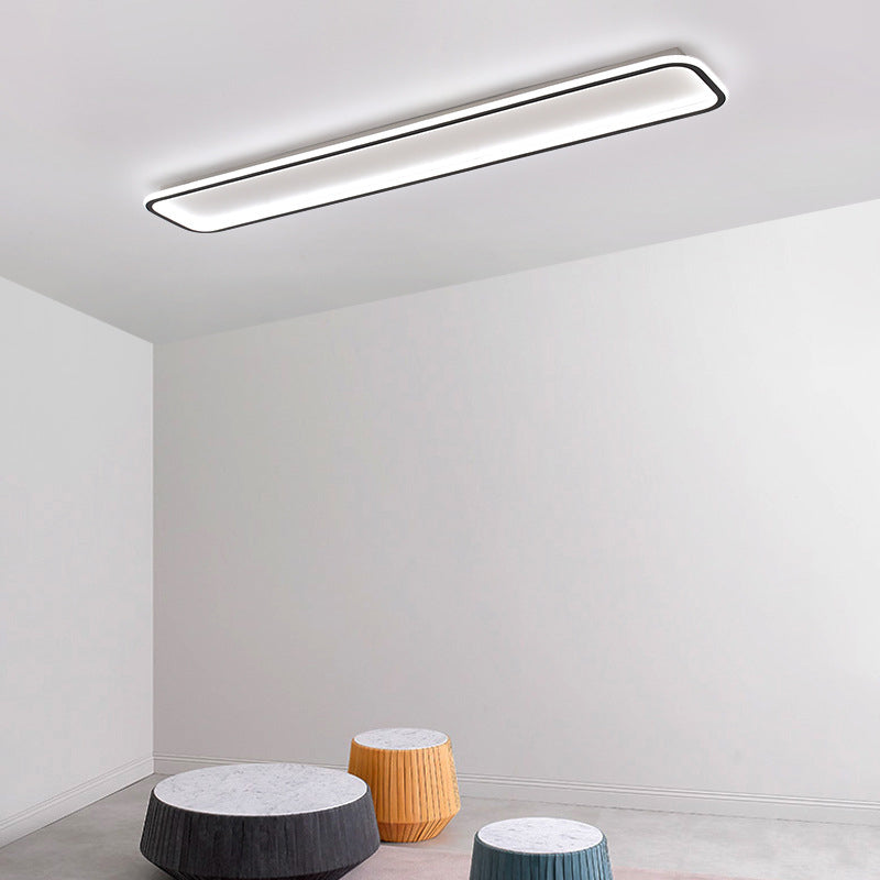 Minimalist Black Led Ceiling Light In Warm/White Available 3 Lengths