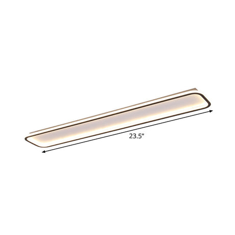Minimalist Black Led Ceiling Light In Warm/White Available 3 Lengths