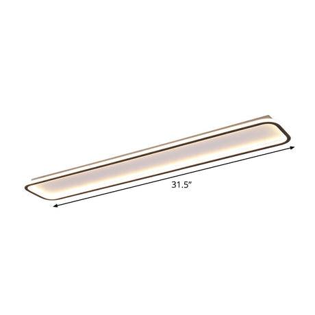 Minimalist Black Led Ceiling Light In Warm/White Available 3 Lengths