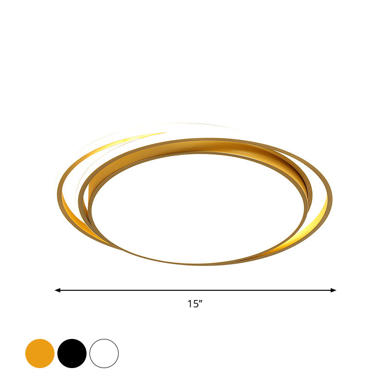 15’/19’ Extra-Thin Round Flush Mounted Led Ceiling Lamp - Minimalistic Acrylic Design In