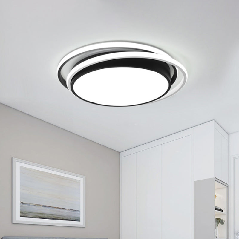 15’/19’ Extra-Thin Round Flush Mounted Led Ceiling Lamp - Minimalistic Acrylic Design In