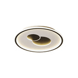 16/19.5 Black/Gold Led Flushmount Ceiling Light With Simplicity Acrylic Design