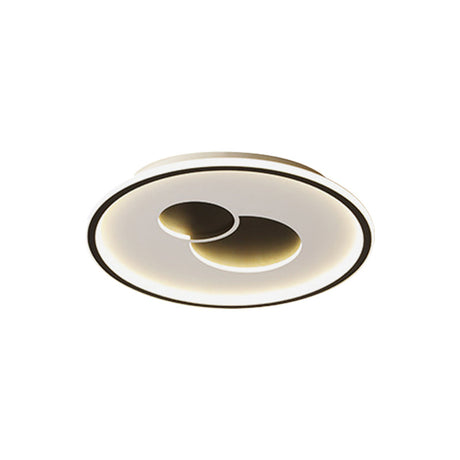 16/19.5 Black/Gold Led Flushmount Ceiling Light With Simplicity Acrylic Design