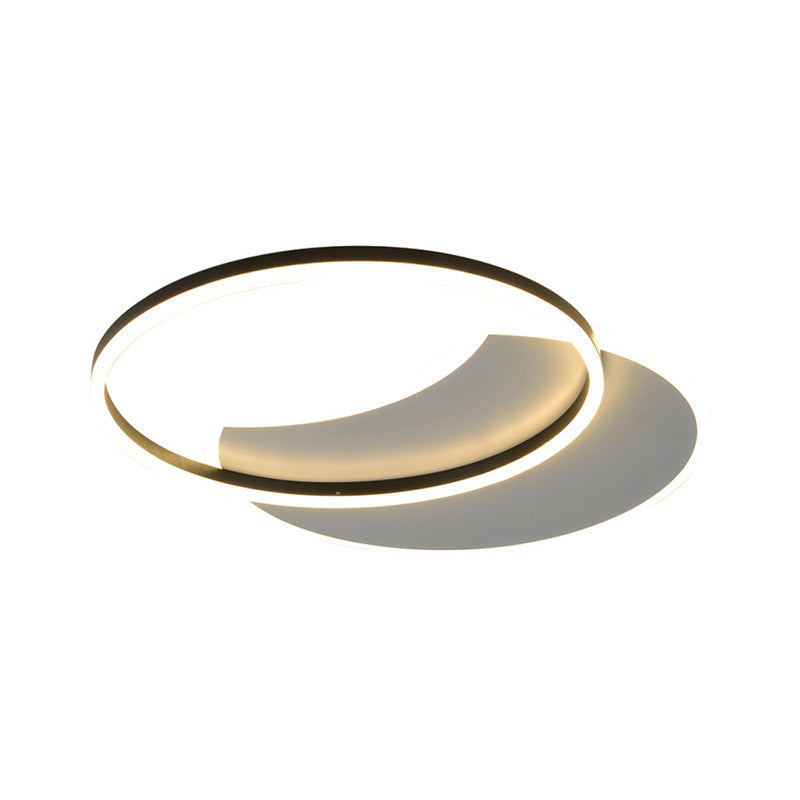 Modern White Led Flush Ceiling Light For Bedroom With Warm/White