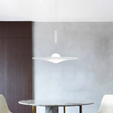Designer Cream Ball Glass Trumpet Pendant Light Fixture With Flared Shape - 1-Bulb White Suspension