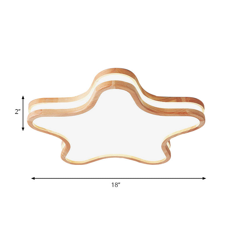 Nordic Style Acrylic White Led Ceiling Lamp For Kid’s Bedroom - Sky Mount Light