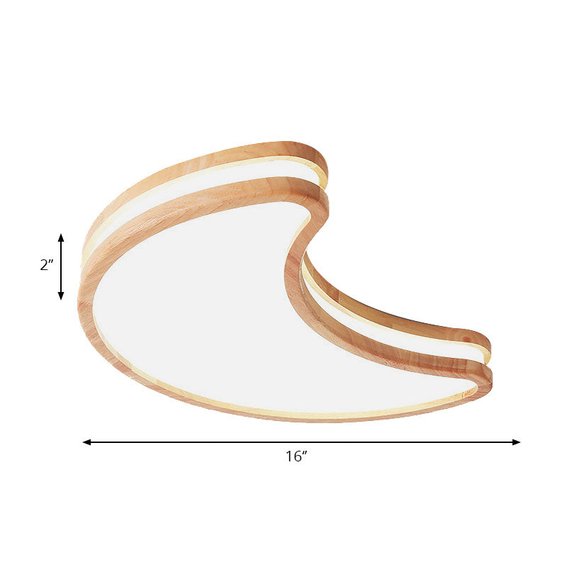 Nordic Style Acrylic White Led Ceiling Lamp For Kid’s Bedroom - Sky Mount Light