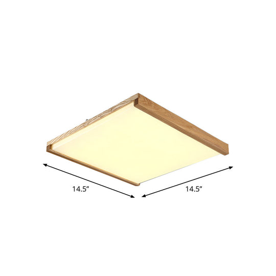Nordic Square Flushmount Led Ceiling Light In Warm/White - 14.5/25.5/38 Wide Acrylic Fixture For