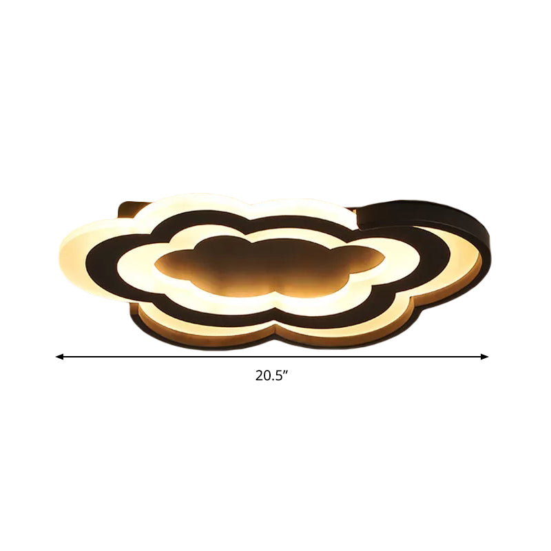 Cloud Kindergarten Led Flushmount Light With Eye-Caring Acrylic Cover
