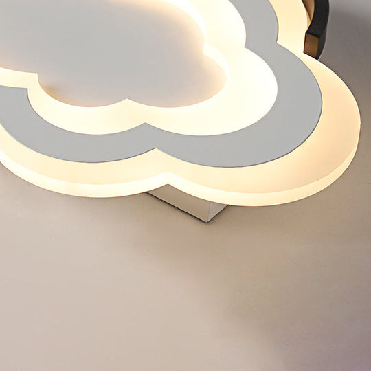 Cloud Kindergarten Led Flushmount Light With Eye-Caring Acrylic Cover