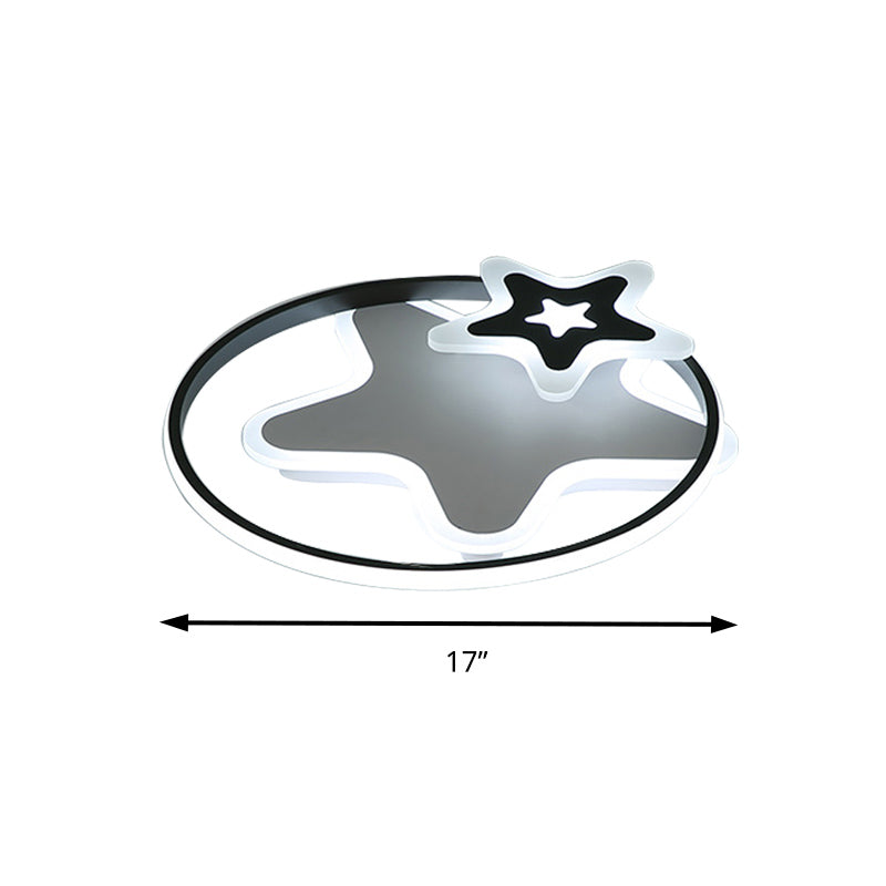 White Star - Shaped Led Ceiling Light For Romantic Bedrooms - Adult & Kid - Friendly