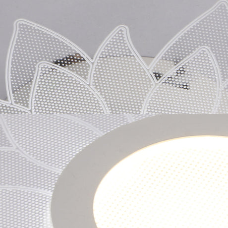 Kids Cartoon Led White Ceiling Lamp With Acrylic Flower Design