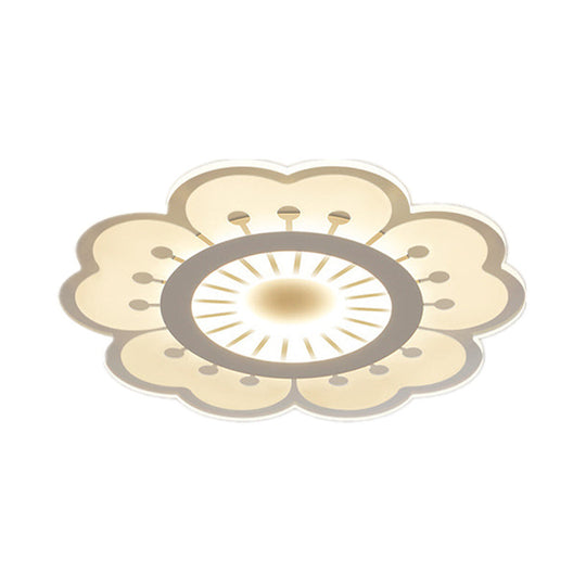 Modern Acrylic Petal Led Ceiling Light: Elegant Flush Mount For Girls’ Bedroom