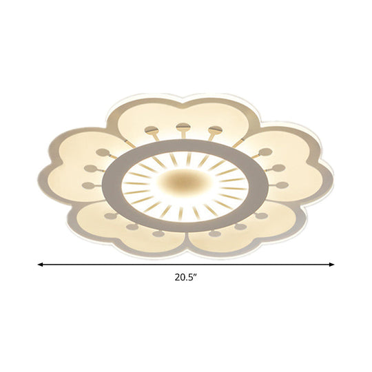 Modern Acrylic Petal Led Ceiling Light: Elegant Flush Mount For Girls’ Bedroom