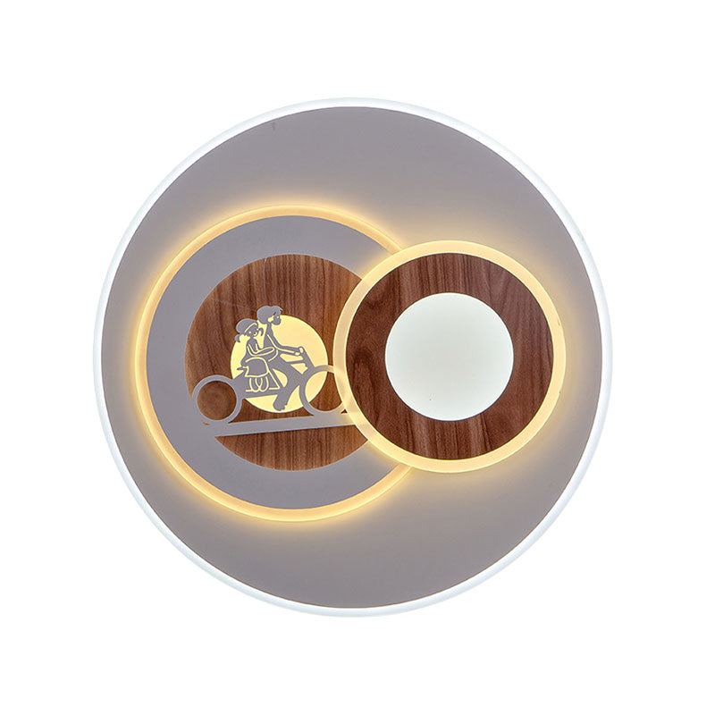 Sleek Acrylic Led Flush Mount Ceiling Light For Corridors Contemporary White Design