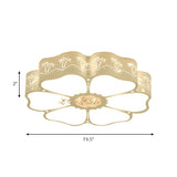 White Etched Petal Metal Ceiling Light For Kids Bedroom Or Bathroom