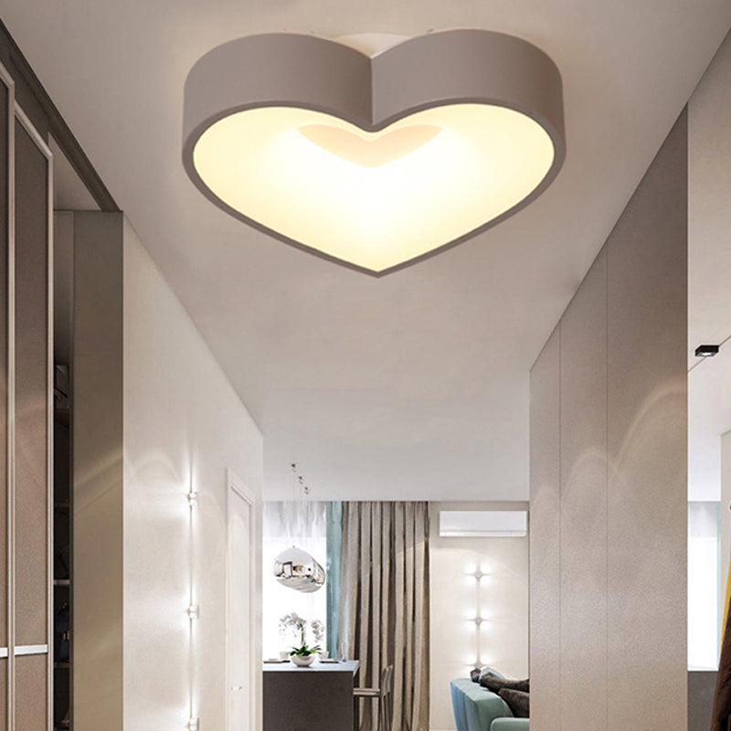 Modern Gray Acrylic Led Flush Light For Foyer Bathroom Energy-Saving Nordic Ceiling Mount Grey /