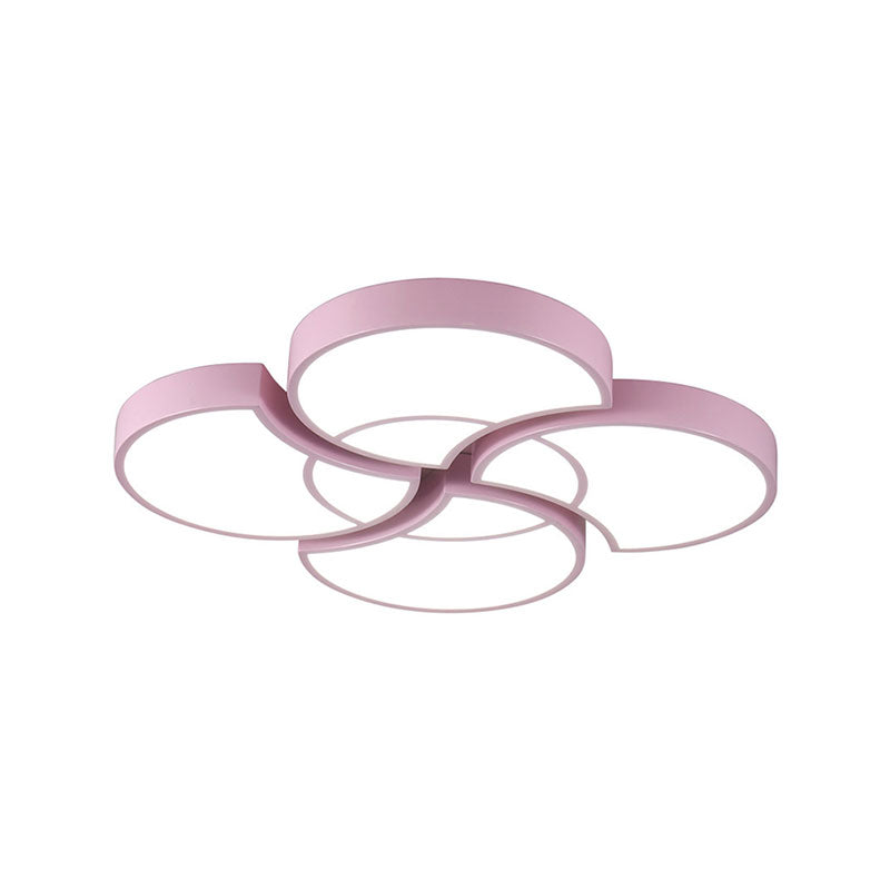 Floral Flush Ceiling Light For Kids’ Spaces - Metal And Acrylic Lamp Kindergarten Corridor