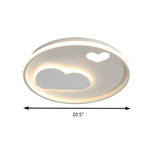 Contemporary Heart Ceiling Lamp – Led Acrylic Flush Mount Light For Hotel Hallway