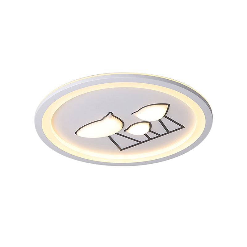 Nordic Acrylic Led Flush Mount Ceiling Light For Living Room