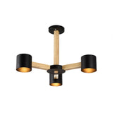 Nordic Cylindrical Ceiling Chandelier - Metallic 3/6/8-Light Suspension Light In Black/White And