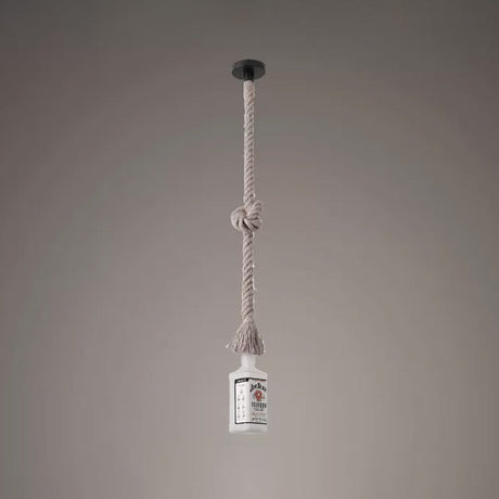 Frosted White Glass Island Lamp With Multiple Bulbs - Loft Style Black Wine Bottle Suspension For